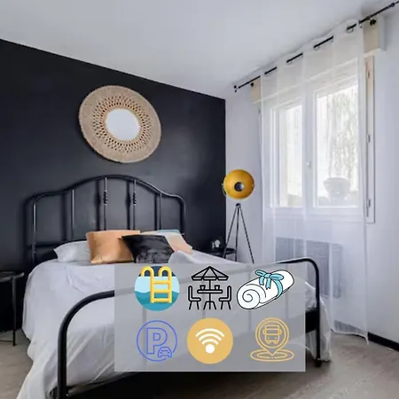 Moundi Piscine-parking-balcon Proche Hippodrome Apartament